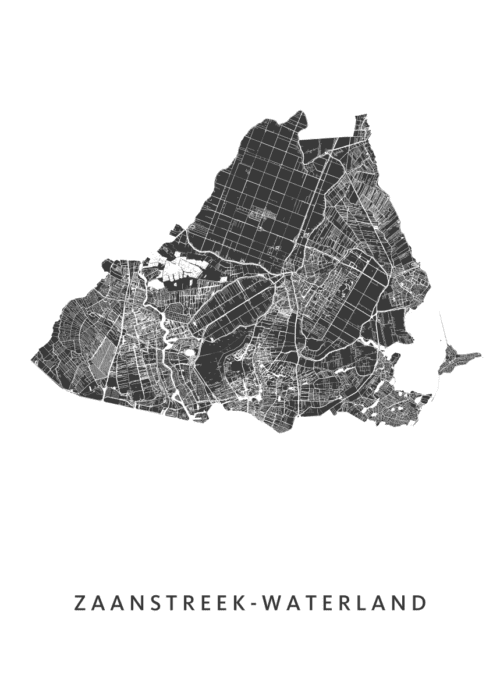 Zaanstreek Waterland Regiokaart Poster