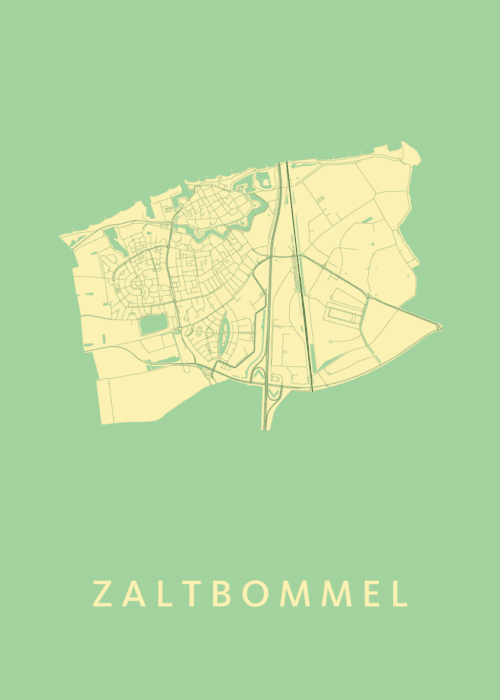 Zaltbommel Stadskaart - Spring poster