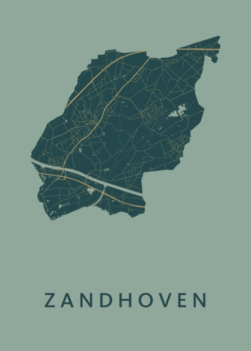 Zandhoven Stadskaart poster Amazon