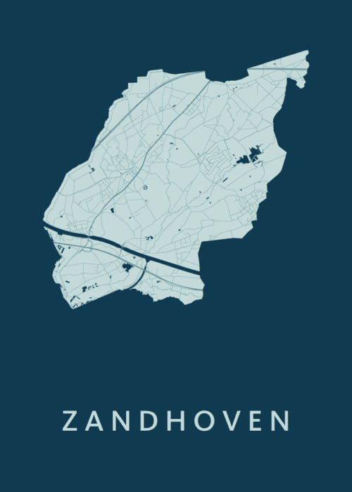 Zandhoven Stadskaart poster Feldgrau