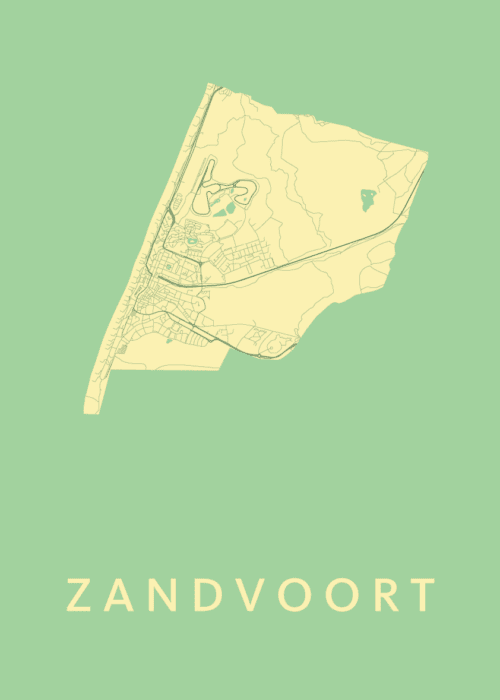 Zandvoort Stadskaart - Spring poster