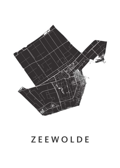 Zeewolde Stadskaart - White poster