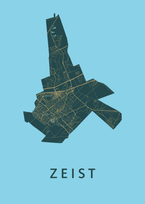 Zeist Stadskaart - Azure poster