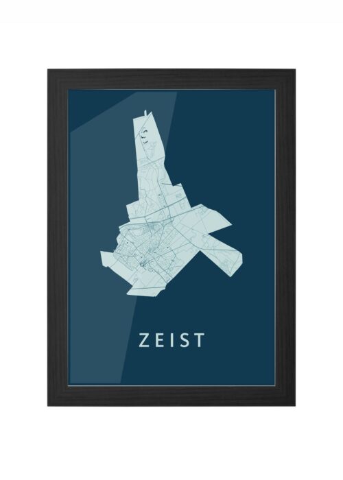 zeist stadskaart poster ingelijst in zwarte lijst