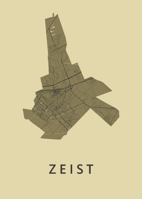 Zeist GoldenRod Stadskaart Poster | Kunst in Kaart