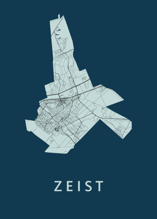 Zeist Stadskaart - Navy poster
