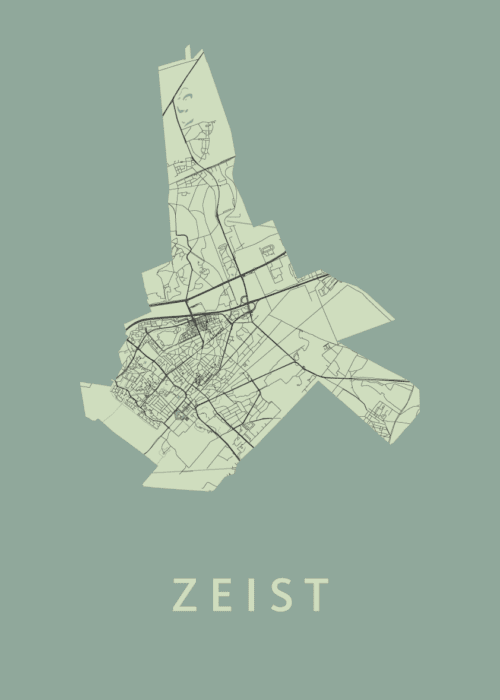 Zeist Stadskaart - Olive poster