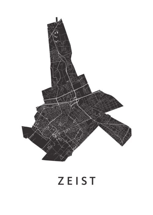 Zeist Stadskaart - White Plattegrond Poster | Kunst in Kaart
