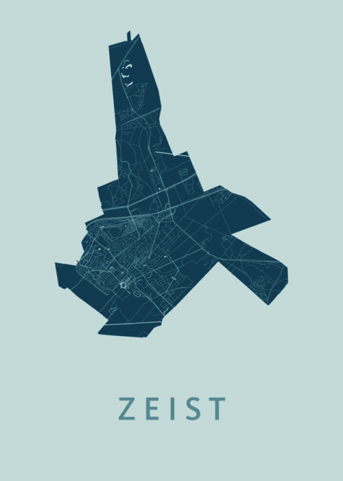 Zeist Stadskaart - Mint poster