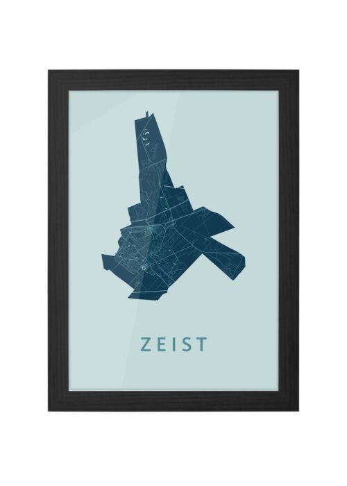 zeist stadskaart poster ingelijst in zwarte lijst