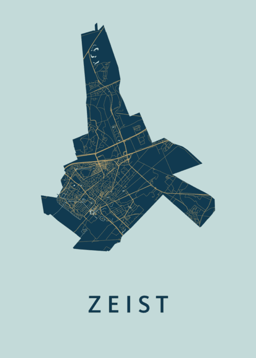 Zeist Stadskaart - Prussian poster