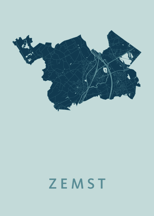 Zemst Stadskaart poster Mint