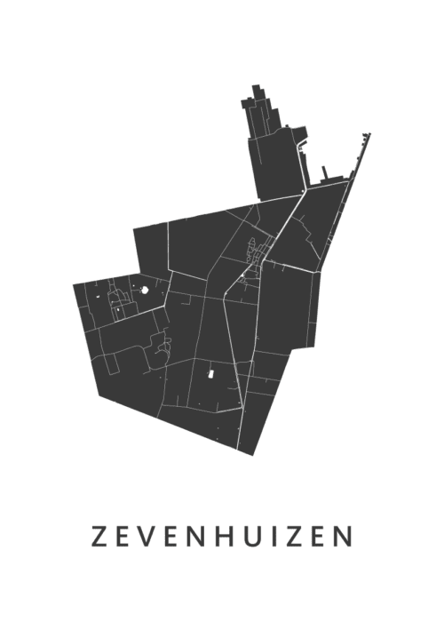 Zevenhuizen (Groningen) Kaart Poster