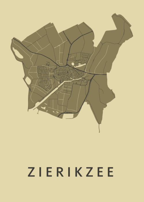 Zierikzee Stadskaart - GoldenRod poster