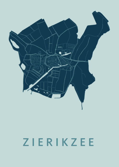 Zierikzee Stadskaart - Mint poster