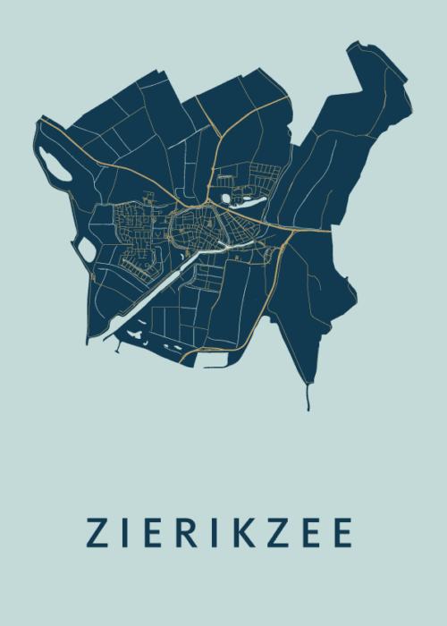 Zierikzee Stadskaart - Prussian poster