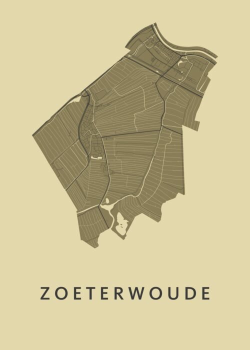 Zoeterwoude Stadskaart - GoldenRod poster