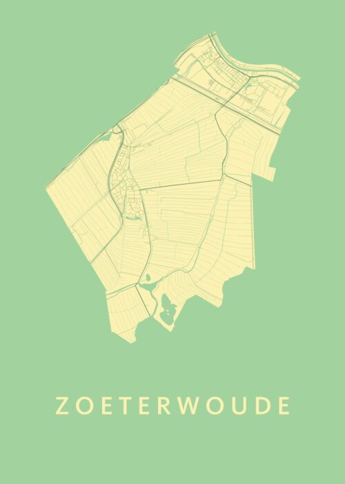Zoeterwoude Stadskaart - Spring poster