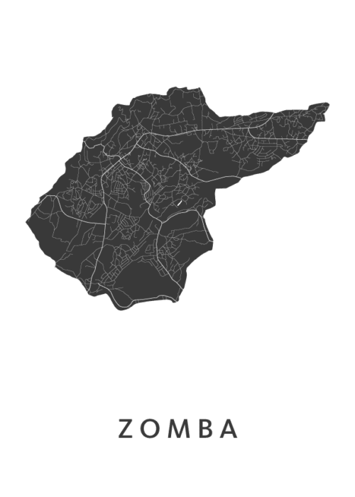 Zomba Kaart Poster