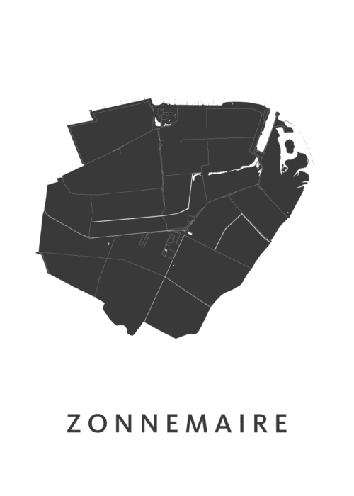 Zonnemaire Kaart Poster