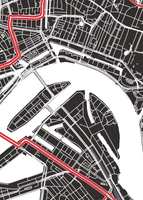 Marathon Rotterdam Route Poster