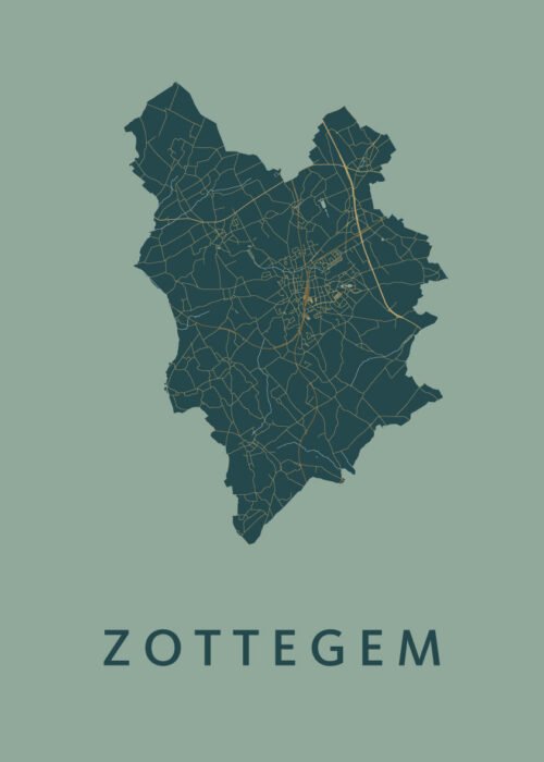 Zottegem Stadskaart poster Amazon
