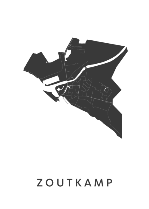 Zoutkamp Kaart Poster