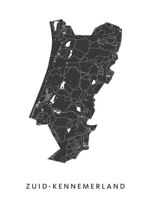 Zuid-Kennemerland Regiokaart Poster