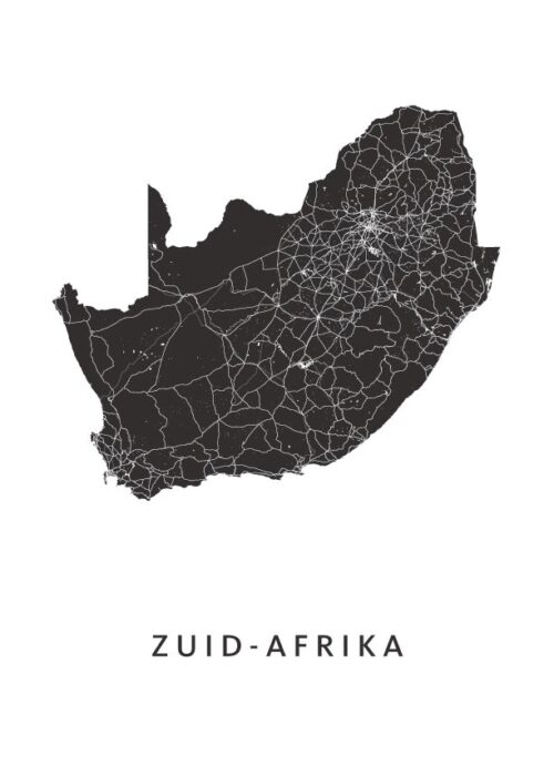 Zuid-Afrika landkaart poster