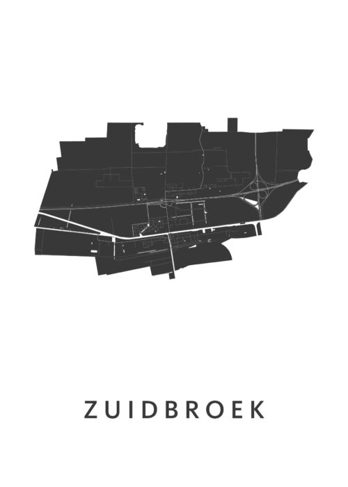Zuidbroek Kaart Poster