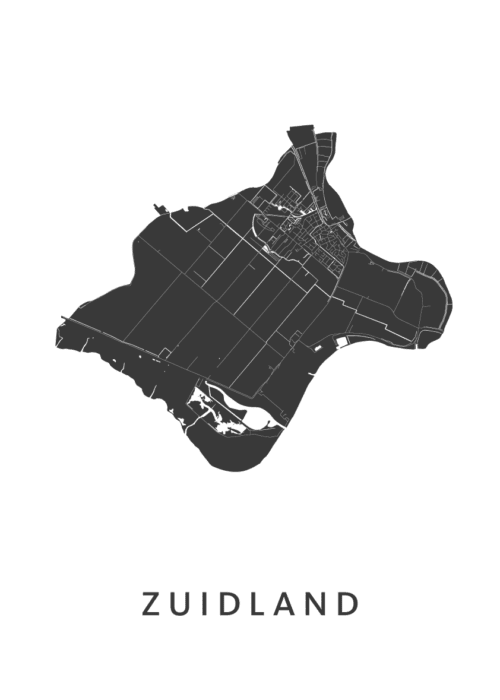 Zuidland Kaart Poster
