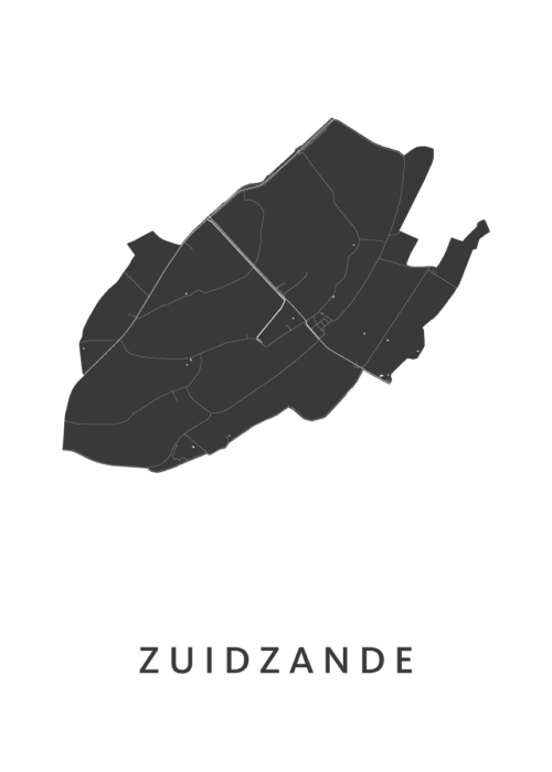 Zuidzande Kaart Poster