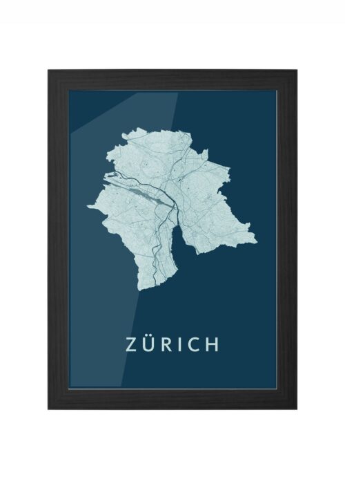 Zürich Feldgrau Stadskaart Poster Kopen