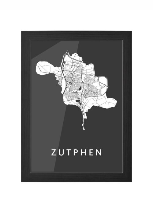 Zutphen Black Ingelijst in Zwart lijst Kopen | Kunst in Kaart