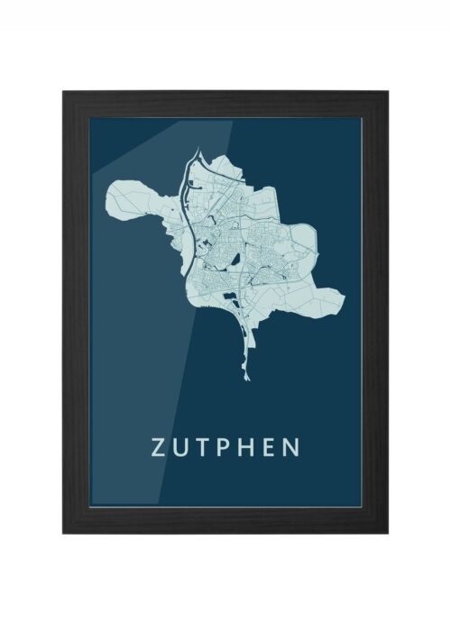 Zutphen Feldgrau Ingelijst in Zwart lijst Kopen | Kunst in Kaart
