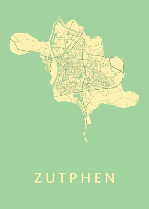 Zutphen Spring Stadskaart Poster Kopen