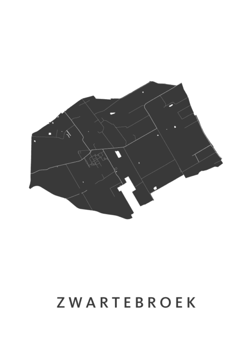 Zwartebroek Kaart Poster