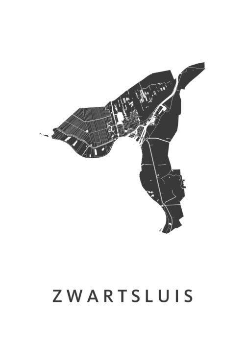 Zwartsluis Kaart Poster