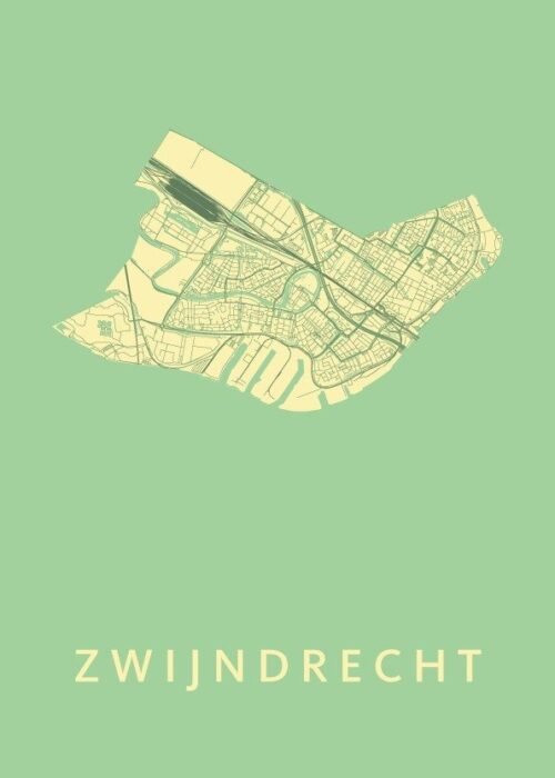 Zwijndrecht Spring Stadskaart Poster Kopen