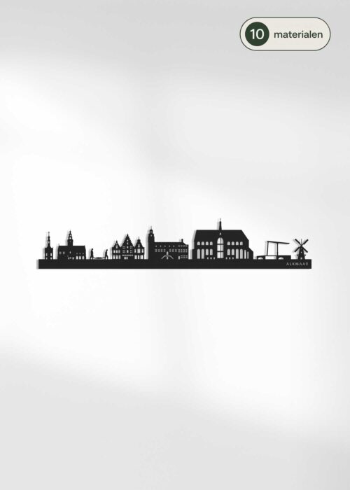 Houten skyline van Alkmaar - verkrijgbaar in 10 materialen