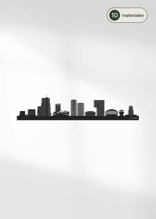 Houten skyline van Almere - verkrijgbaar in 10 materialen