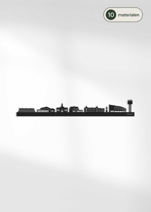 Houten skyline van Assen - verkrijgbaar in 10 materialen