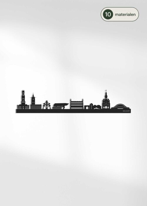 Houten skyline van Belgie - verkrijgbaar in 10 materialen