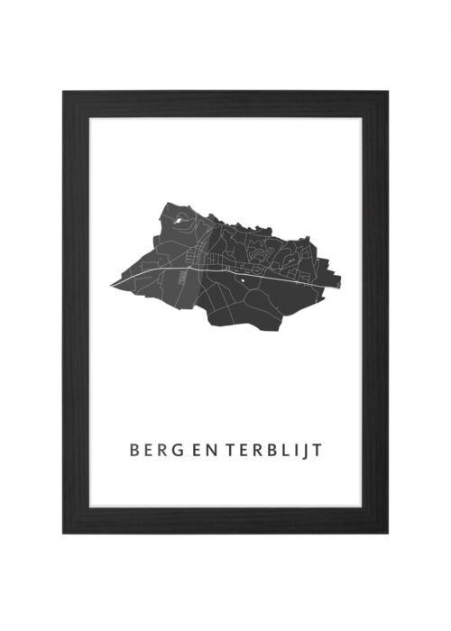 Berg en Terblijt Ingelijst in Zwart lijst Kopen | Kunst in Kaart