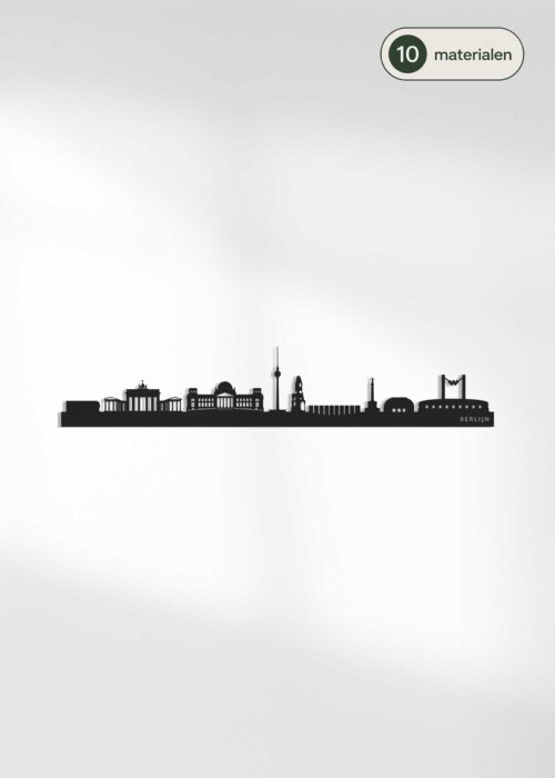 Houten skyline van Berlijn - verkrijgbaar in 10 materialen
