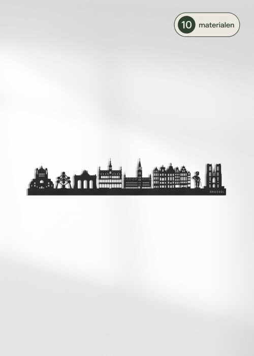 Houten skyline van Brussel - verkrijgbaar in 10 materialen