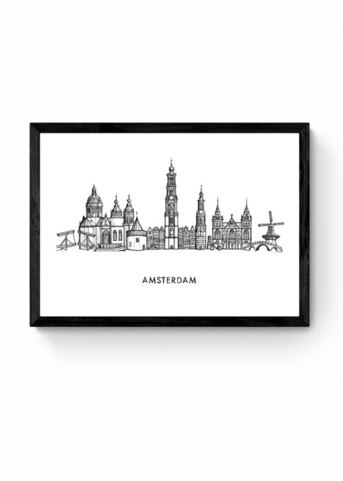 Skyline van Amsterdam Poster Print