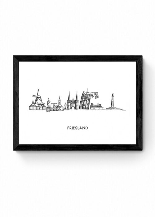 Skyline van Friesland Poster Print