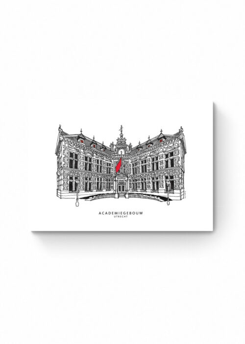 Academiegebouw - Utrecht lijntekening print