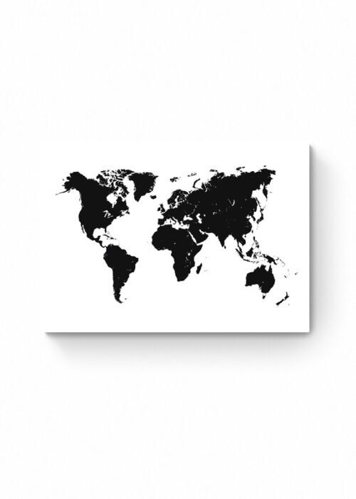 Wereldkaart Poster - Wit
